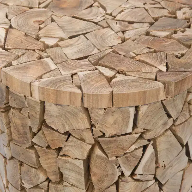 Canyon Round Stool - FOX1000 - Medium Oak - Safavieh Couture