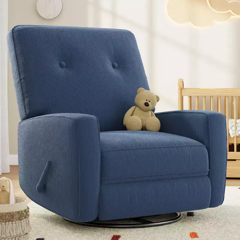 360 Swivel Glider Recliner Chair  Nursery/Living Room/Bedroom/Office Rocking Chair for Adults