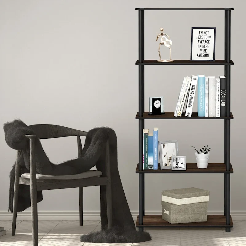 5-Tier Multipurpose Display Rack Shelf – Freestanding Bookshelf for Living Room or Office