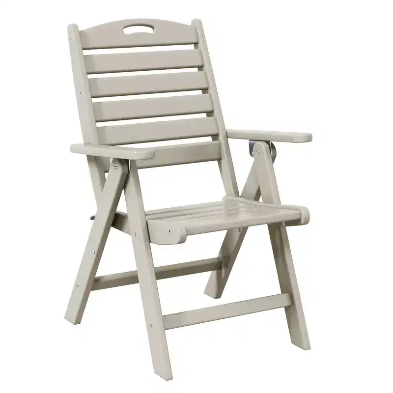 WestinTrends Malibu HDPE Adjustable Highback Folding Patio Dining Chair