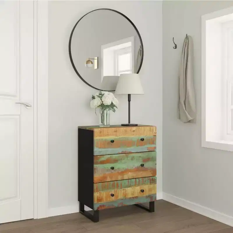 vidaXL Sideboard Mixed with shades of green, blue, orange, and red
