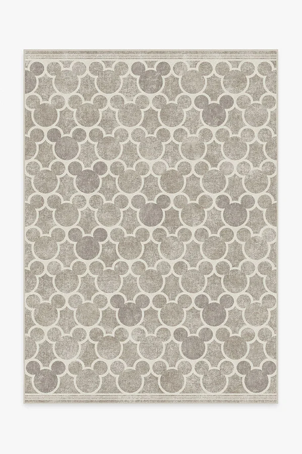 Modern Character Flatwoven Rug with Allover Trellis Silhouette in Ash Grey for Kids Room & Living Room
