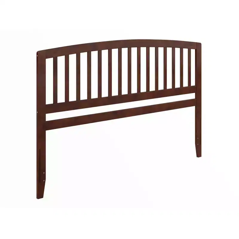 King Headboard Walnut, Satin Stained Finish, Wood Frame, 50