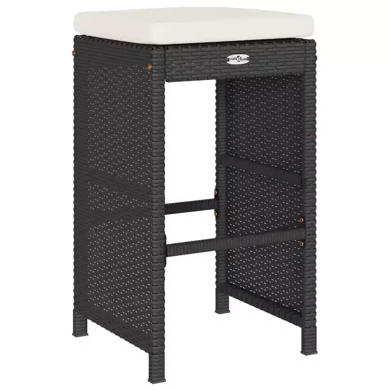 vidaXL Garden Bar Stool Set of 6 PE rattan Standard