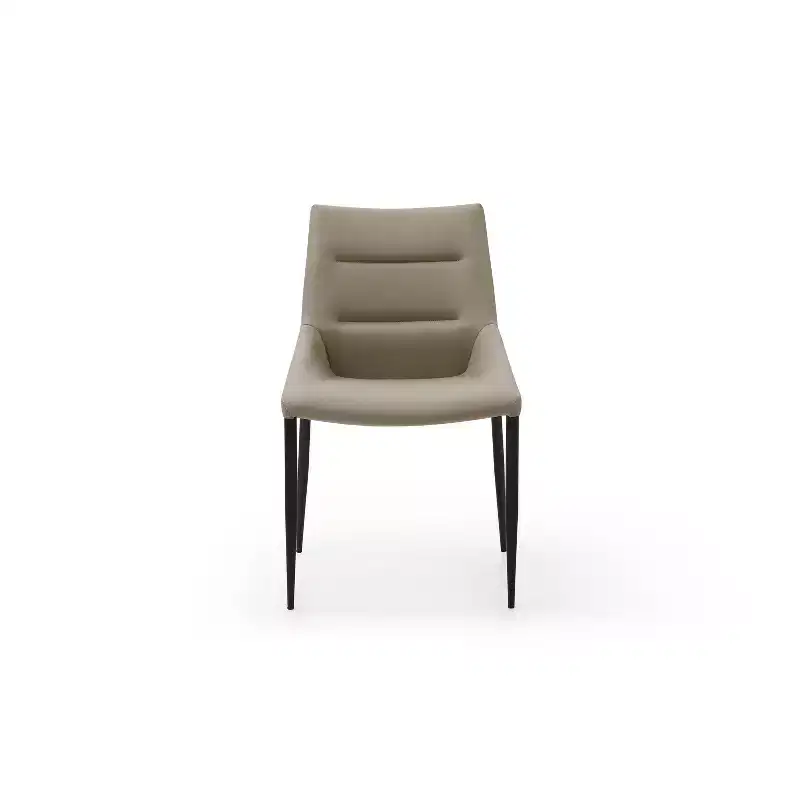 HomeStock 37 in. Brown Faux Leather Dining Chair Set of 1 for a Elegant Addition to sophisticated home dining