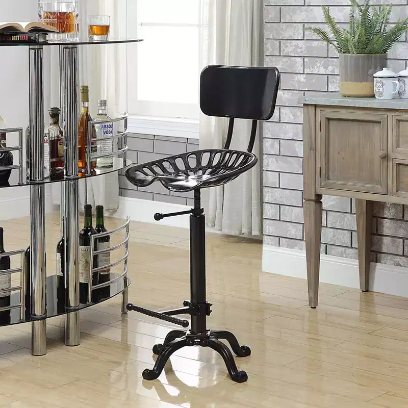 Adjustable Tractor Seat Counter Height Barstool with Back
