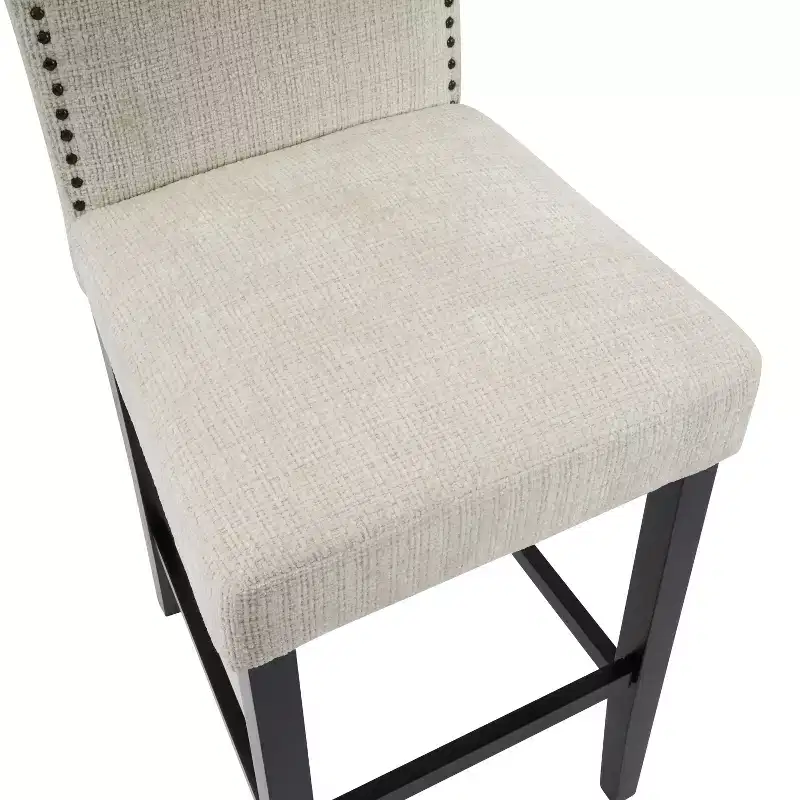 Bar Stool Counter Height Stool Dining Chair Pub Kitchen Stool, PU Leather Upholstered -