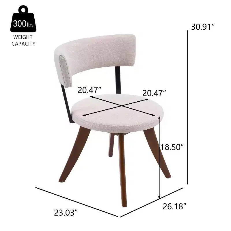 Christopher Knight Home Youngho Modern Rubber Wood Upholstered Dining Chairs with Curved Back (Set of 2)