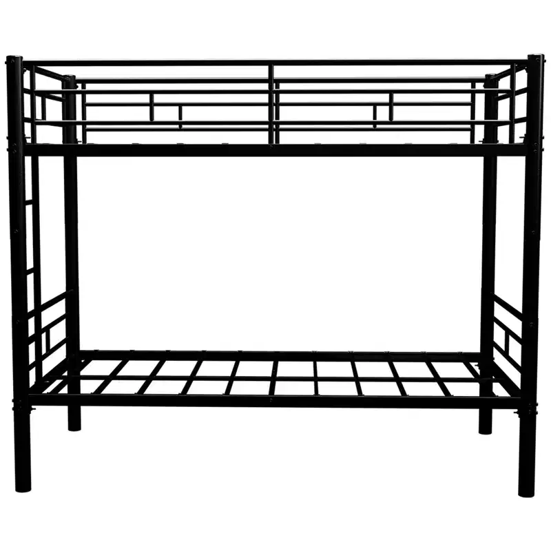 Luxystar Twin Over Twin Metal Bunk Bed, Convertible 2 Beds