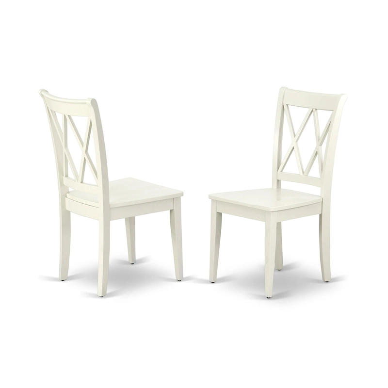 East West Furniture Dining Table Set- a Rectangle Kitchen Table and Dinette Chairs, Linen White(Pieces Option)