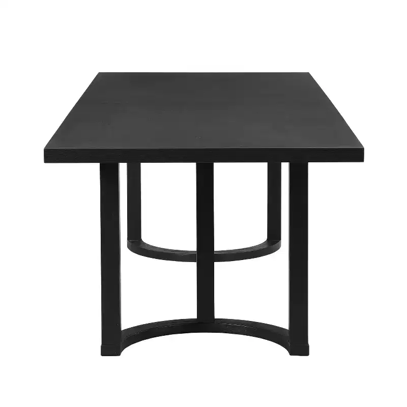 Christopher Knight Home Evat 95 Rubberwood Modern 8 Seater Rectangle Dining Table, Black