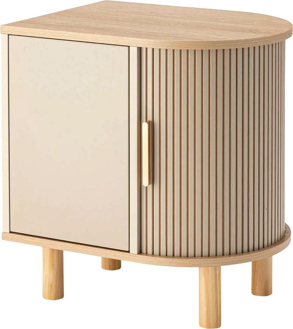 Beige Side Storage Cabinet