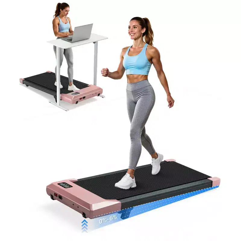 DeerRun Q2 Urban Desk Treadmill Walking Pad with 7% Incline|Compact Under Desk Treadmill