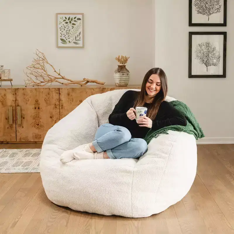 Foam-Filled Structured Bean Bag Chair