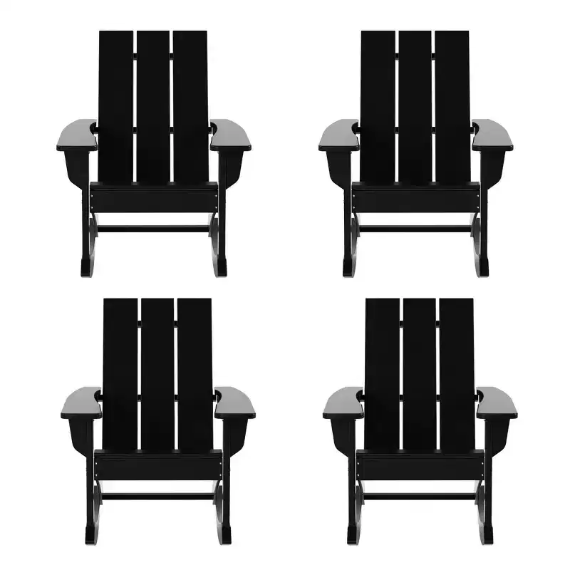 WestinTrends Modern Adirondack Outdoor Rocking Chair (Set of 4)