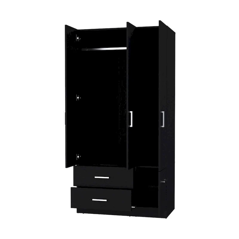Douglas Armoire in melamine, two drawers, hanging rod - N/A