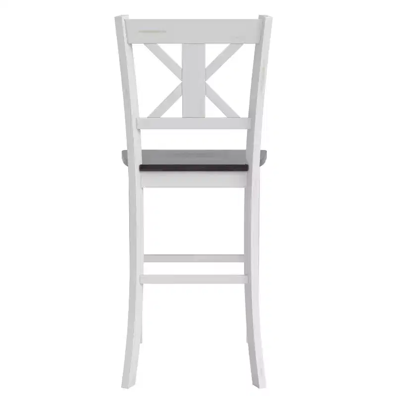 Commercial Grade Solid Wood Modern Farmhouse Counter Height Barstool