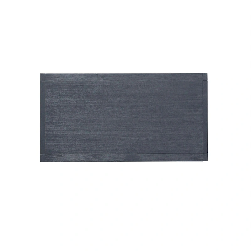 East End Wire Brushed Denim, White, & Black Accent Cabinet