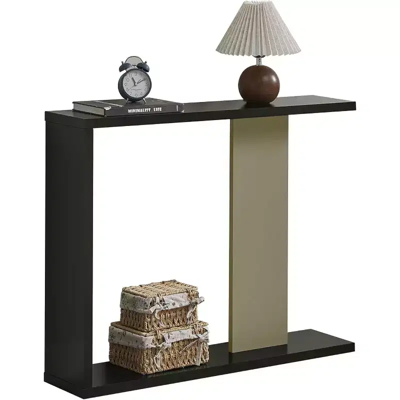 Kings Brand Furniture Hayward Table Collection, Modern Side or Console Sofa Tables with Storage Shelf for Living Room, Entryway, Hallway