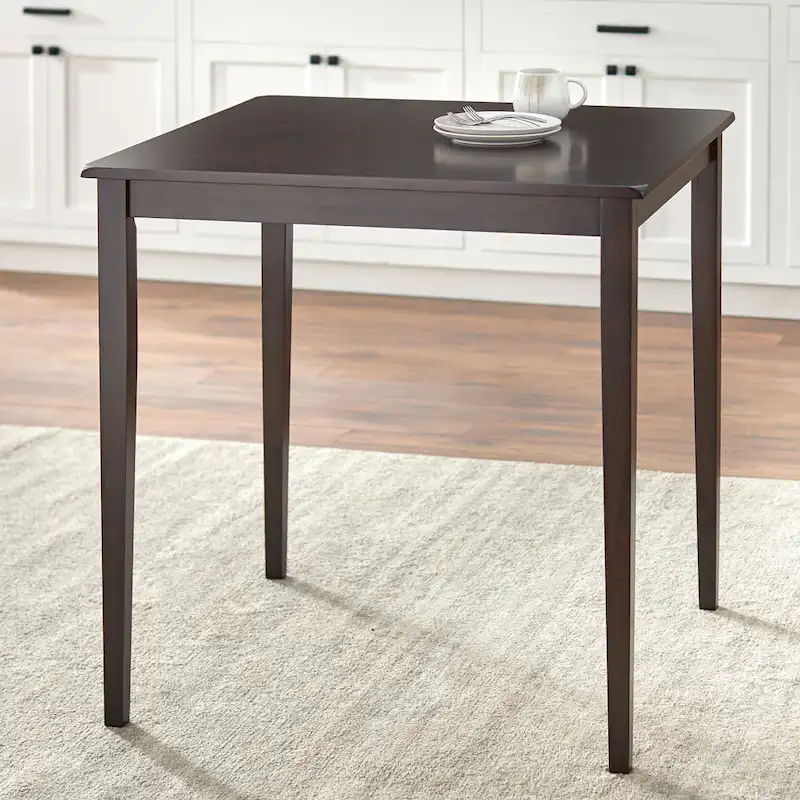 Honey Oak / Black / Espresso Counter Height Dining Table, Shaker Style, Seats 2–4