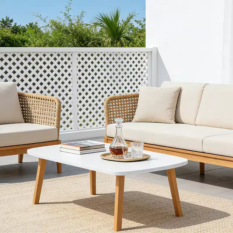 Wooden Folding Coffee Table with Foldable Legs, Low Floor Desk for Small Spaces