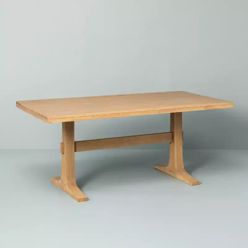 Pedestal Wood Dining Table - Natural - Hearth & Hand™ with Magnolia