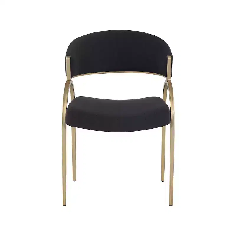 Meridian Furniture,Privet Linen Textured Fabric Dining Chair, Set of 2