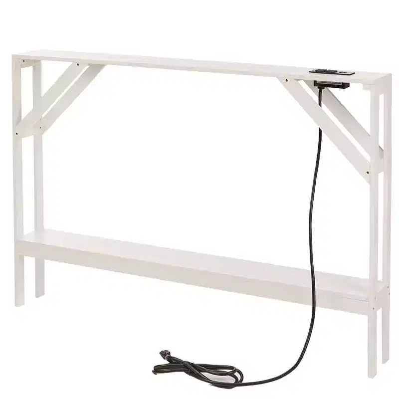 Narrow Console Table with Built-in Outlet, 33