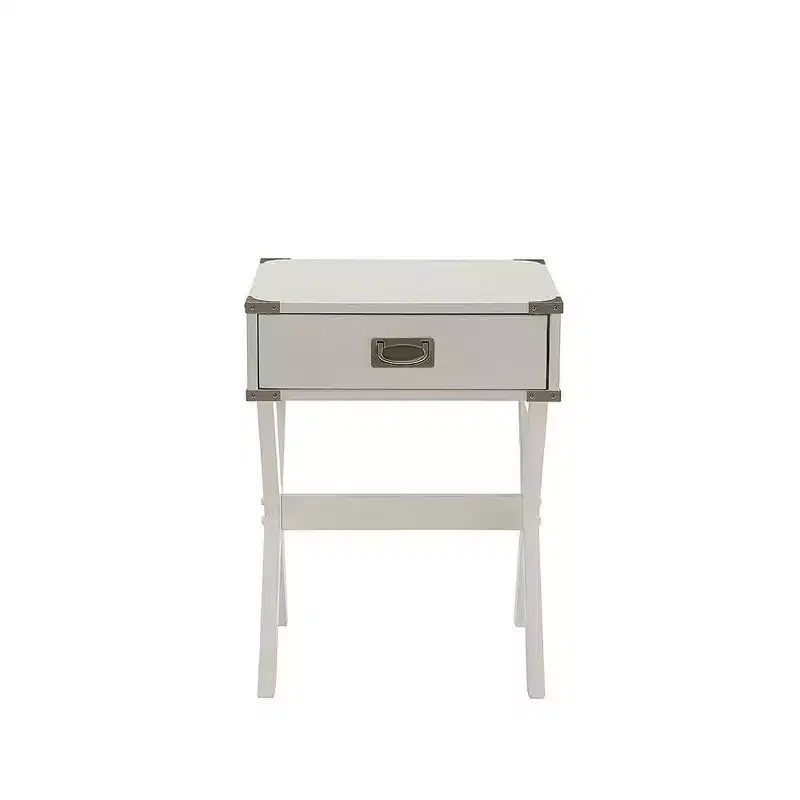 Royal Hampton Square End Table, White