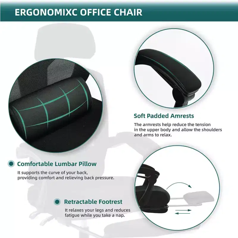 MAYEERTY 360 Swivel Office Chair Height Adjustable Pneumatic Seat 275 Lbs Weight Capacity