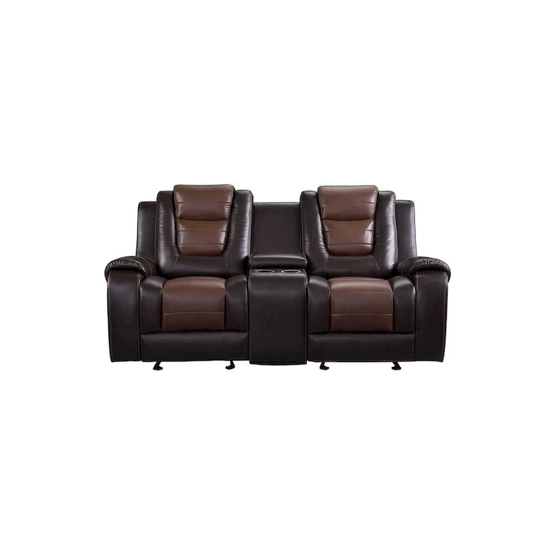 Grete Brown Premium Faux Leather Living Room Set