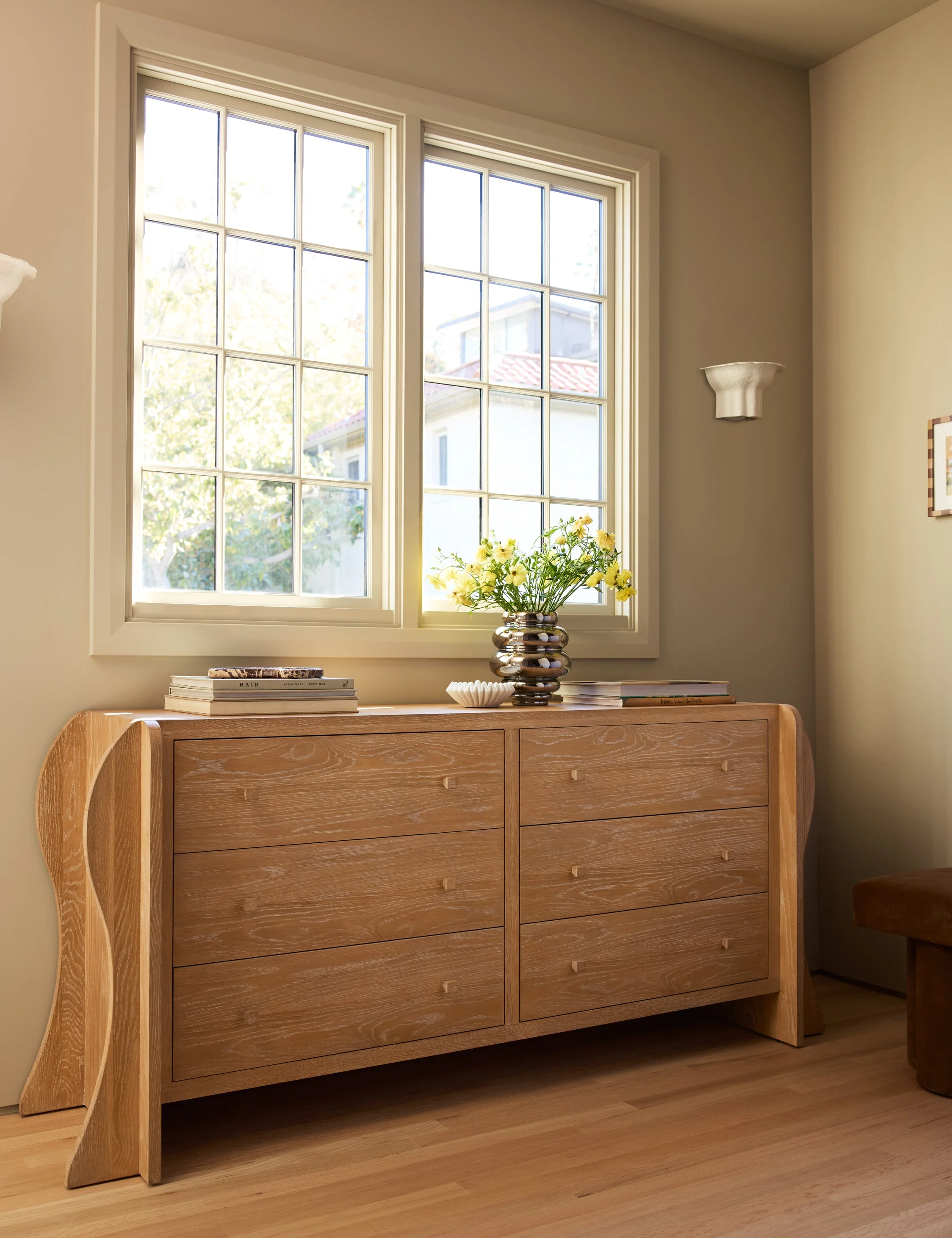 6-Drawer Dresser - The dresser brings a sculptural edge to bedroom