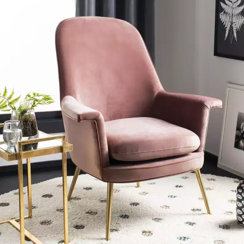 Aimee Velvet Arm Chair - SFV4701 - Safavieh Couture