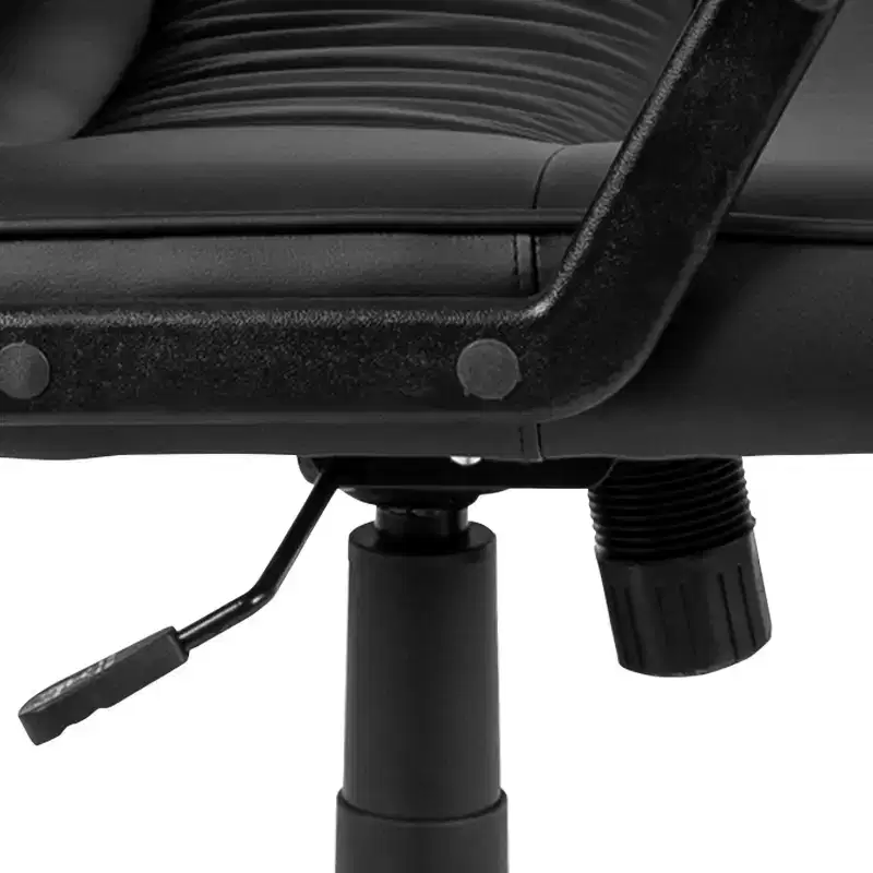 Emma and Oliver High Back Black LeatherSoft Task Chair with Arms - Desk Chair