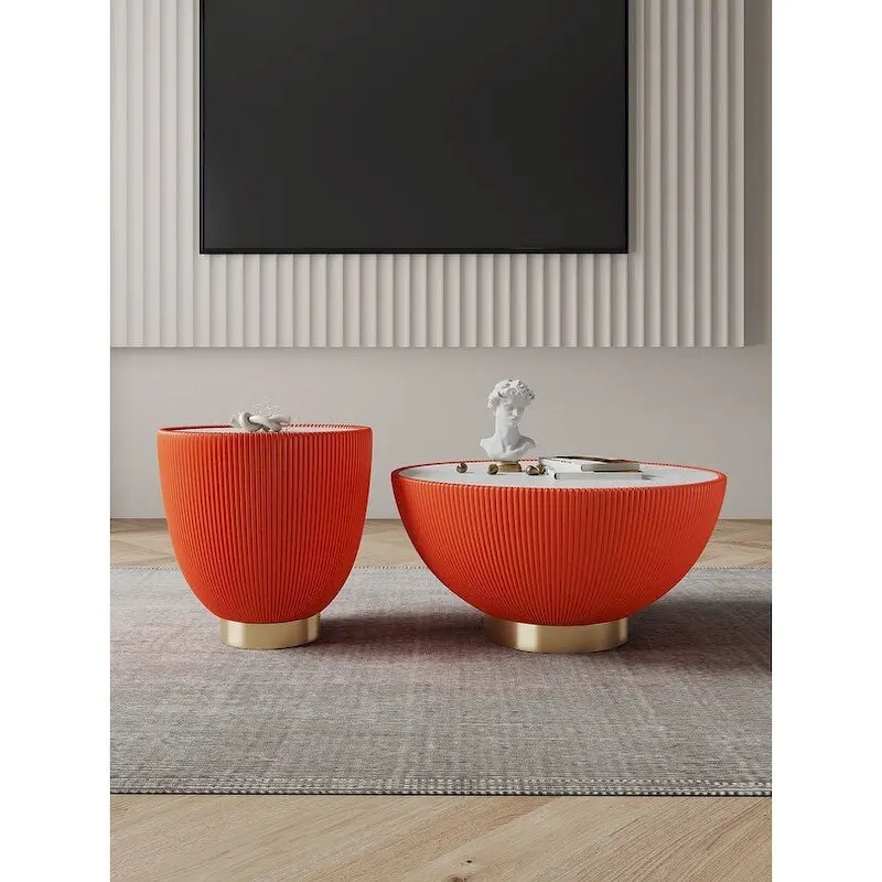 Manhattan Comfort Modern Anderson 2.0 Upholstered Table Sets