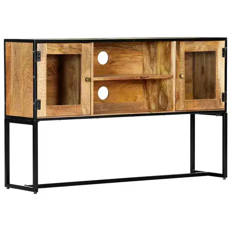 vidaXL TV Cabinet Varied Solid reclaimed wood, powder-coated steel