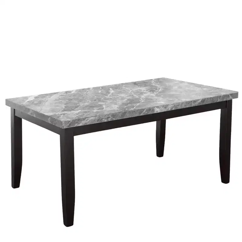 Marble Top Dining Table, Gray, Seats 6, 64-Inch