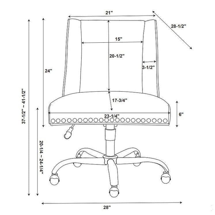 Linon Terence Swivel Office Chair