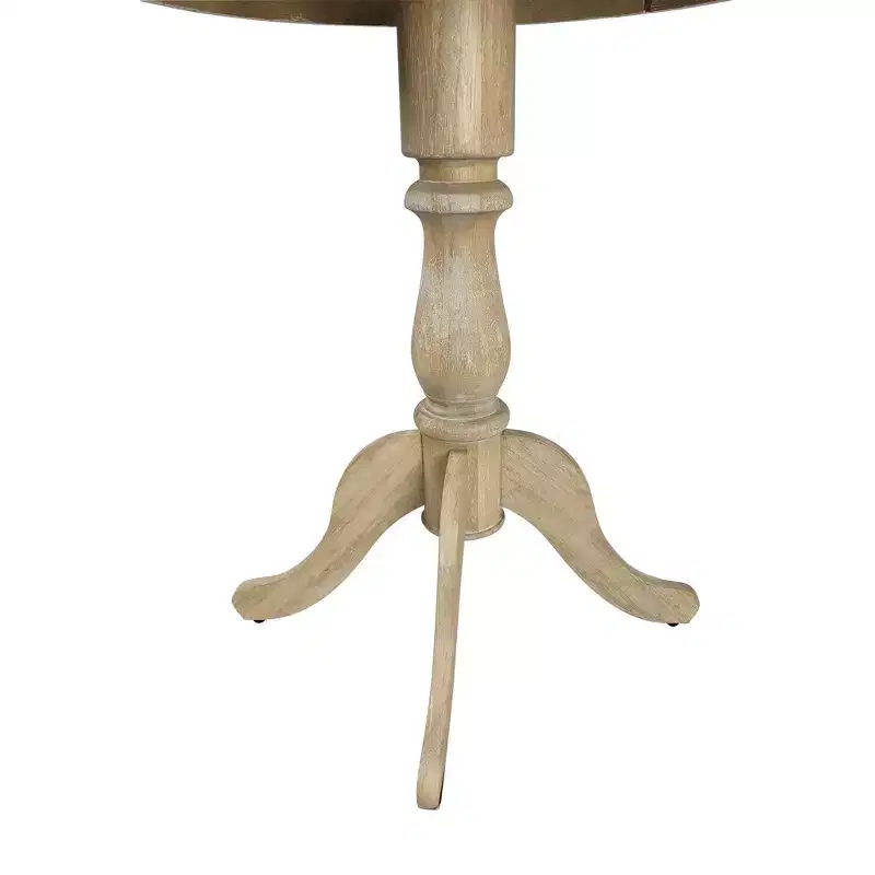Round Pedestal Bar Table - Natural Driftwood Rubberwood