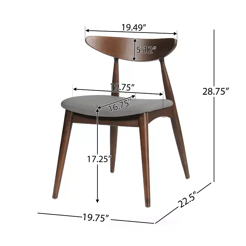 Christopher Knight Home Barron Mid Century Modern Rubberwood Fabric Upholstered Dining Chairs (Set of 2)