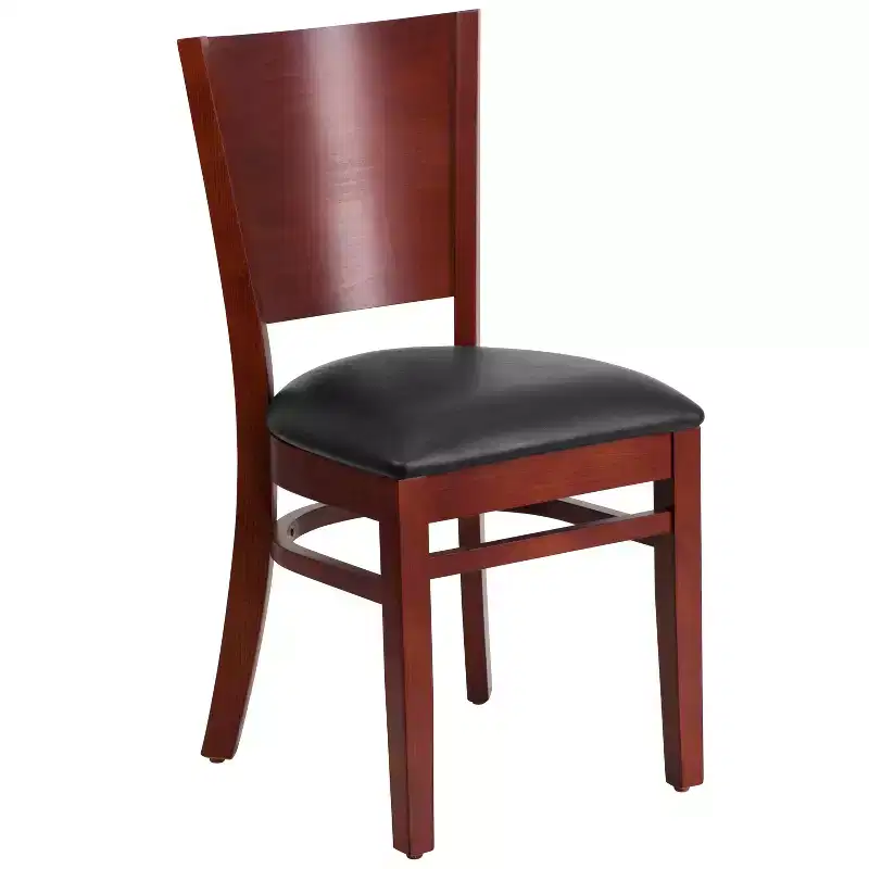 Emma and Oliver Solid Back Wooden Restaurant Dining Chair