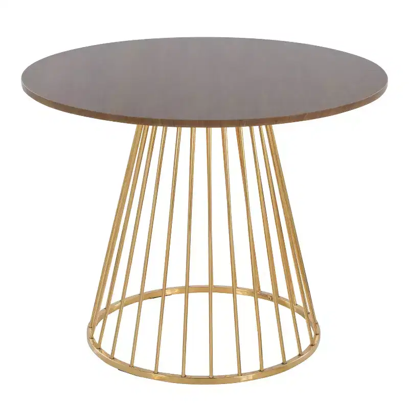 Canary Wood Dining Table Gold/Walnut