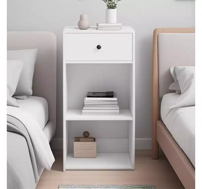 Simple Design White Storage Cabinet with Drawers, Sideboard, Cabinet for Living Room Dining Room Living Room