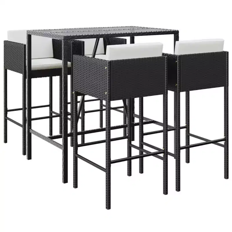 vidaXL Patio Bar Set with Cushions in,,