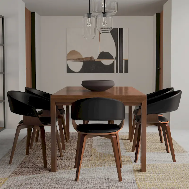 WYNDENHALL Calinda Mid Century Modern Bentwood Single Dining Chair - 20.5w x 21.7d x 30.9h