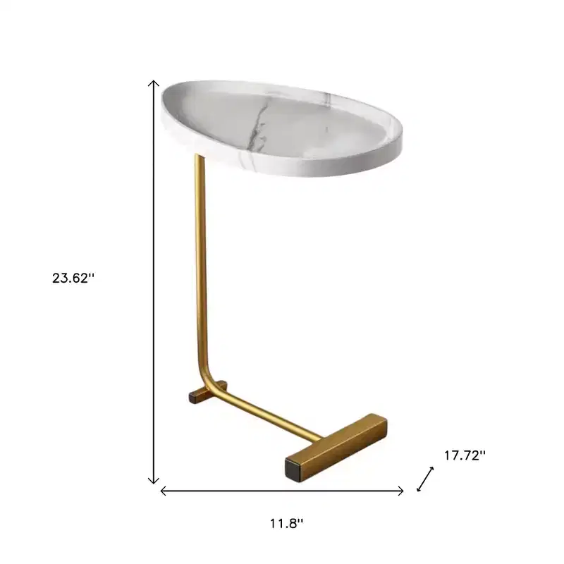 HomeRoots Set of Two Nickel Iron Round Drum End Tables