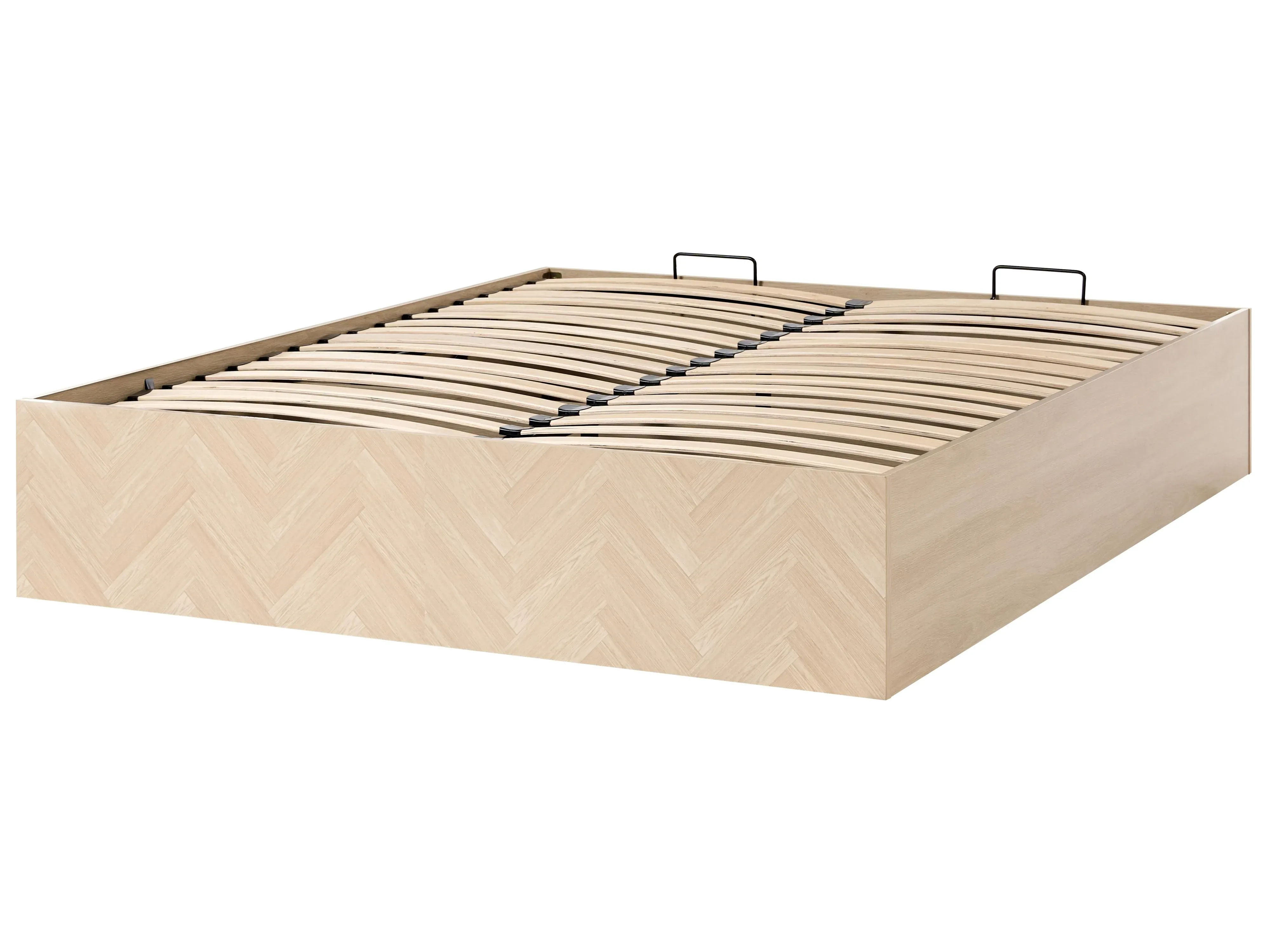 Letto con ottomano senza testata  160 x 200 cm Marrone chiaro