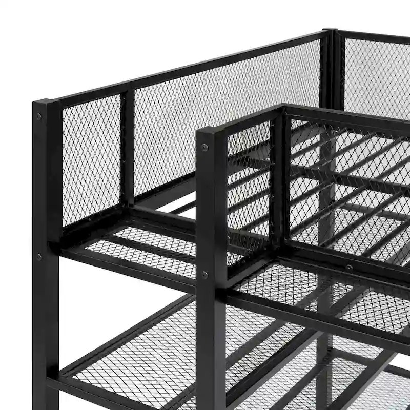 Twin Loft Bed with Four Shelves