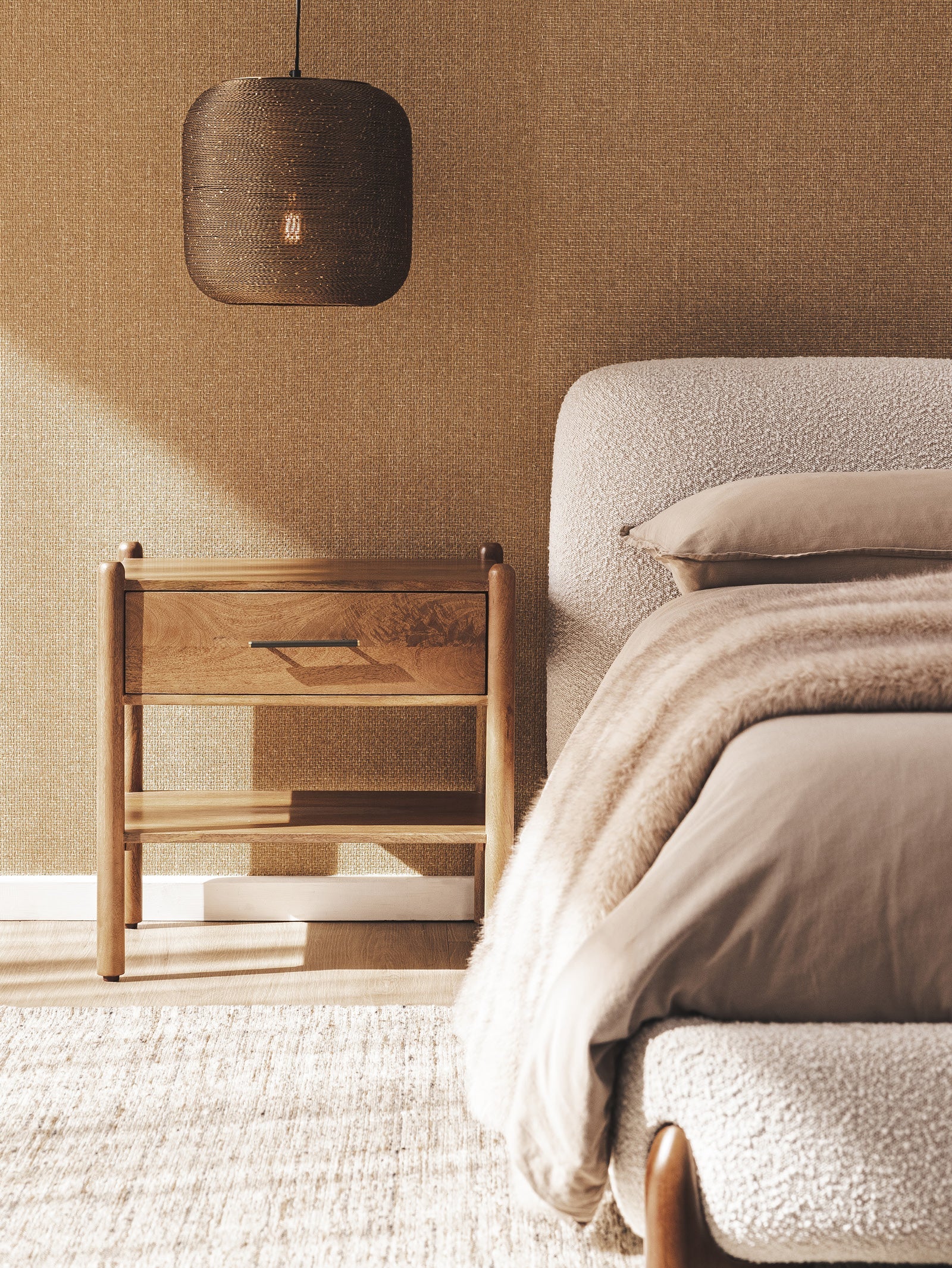 Wood Nightstand for Bedroom