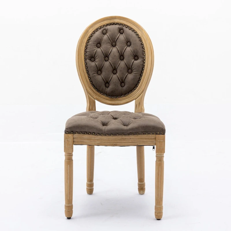 Wood Frame Dining Chair with Nailhead Trim,Set of 2